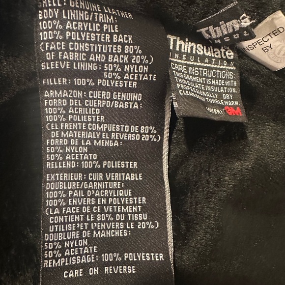 Siena Studio heavy black leather coat with faux fur lining, Size Small - Picture 6 of 7